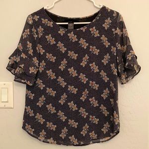Ann Taylor Short Sleeved Blouse